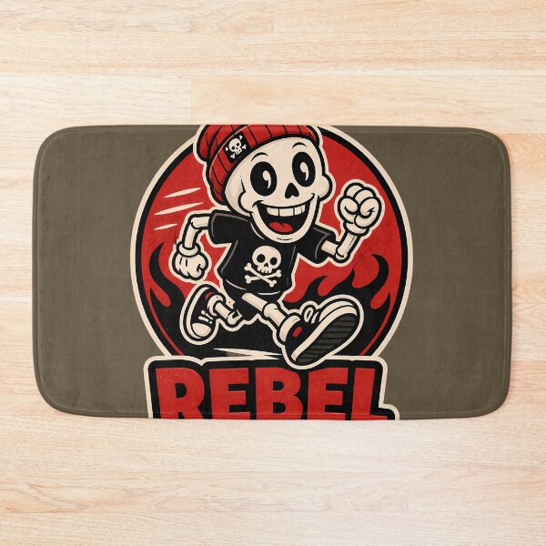 Item preview, REBEL Cute Cartoon Skeleton Skater Beanie designed and sold by ArtdesignsA.