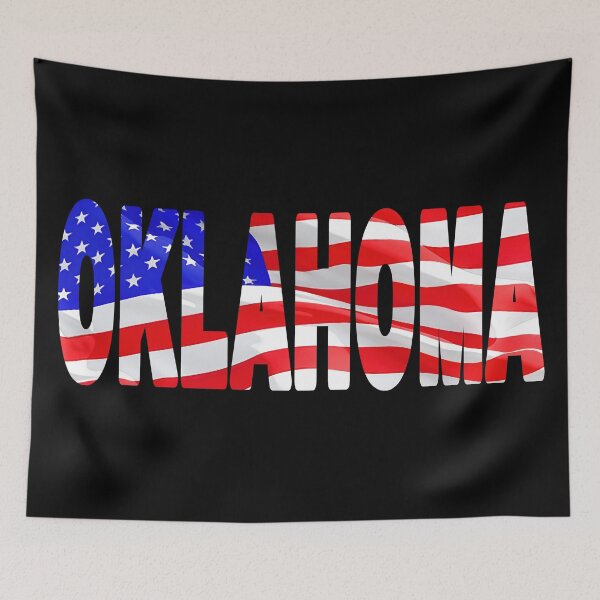 Item preview, OKLAHOMA - United States of America Red White and Blue Sticker Tee Shirt designed and sold by Adam Gormley.
