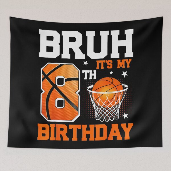 Item preview, Funny Basketball 8th Birthday for Eight Year Old Players designed and sold by allistermariam.