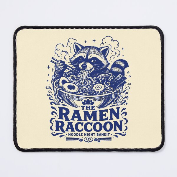 Item preview, The Ramen Raccoon Noodle Night Bandit designed and sold by 89shirts.