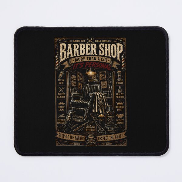Item preview, Vintage Barbershop Chair with Classic Grooming Workshop Charm designed and sold by Modaozushi216.