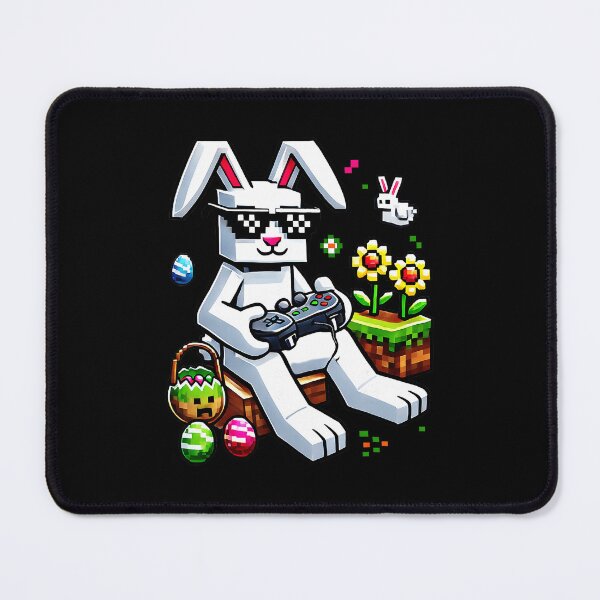 Item preview, Easter Gamer Bunny With Colorful Eggs Pixel Celebration designed and sold by FGTV2021.