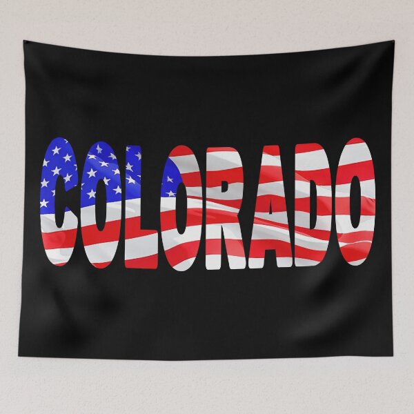 Item preview, COLORADO - United States of America Red White and Blue Sticker Tee Shirt designed and sold by Adam Gormley.
