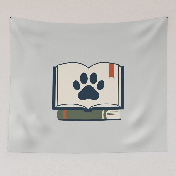 Item preview, Books and Dogs Paw Print designed and sold by Corvoria.