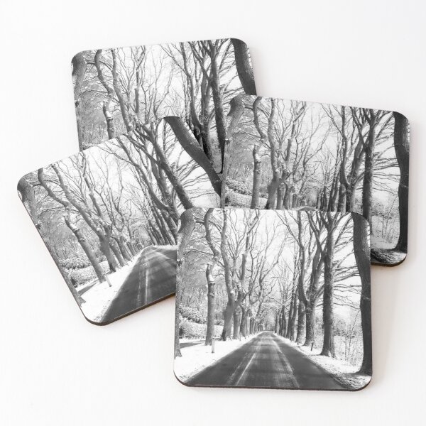 Item preview, Snowy Winter Road Through Forest designed and sold by Gutkowskiol.