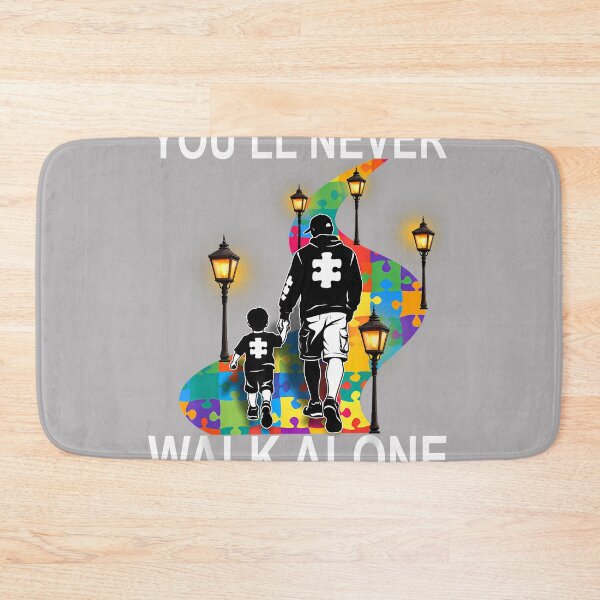 Item preview, Autism Dad Support Alone Puzzle You'll Never Walk designed and sold by KathieFaugh.