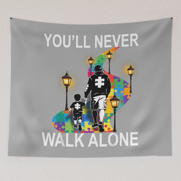 Item preview, Autism Dad Support Alone Puzzle You'll Never Walk designed and sold by KathieFaugh.