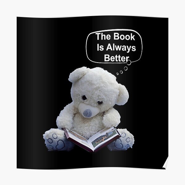 Teddy Bear Book Posters Redbubble - demon plushy bear roblox