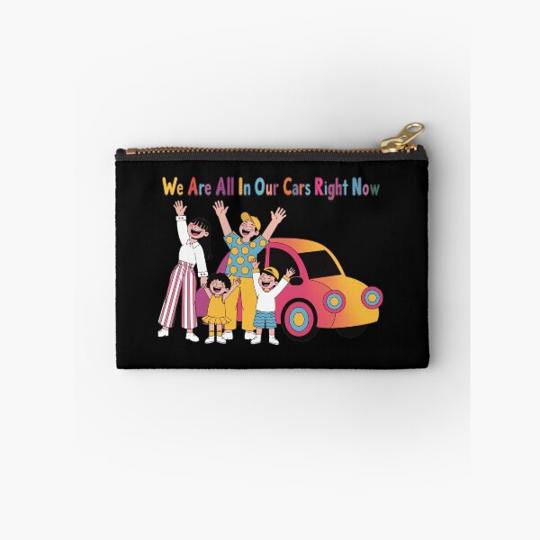 Item preview, We Are All In Our Cars Right Now — Colorful Animated Family Road Trip Design | Funny Kids Car Quote Illustration Tee designed and sold by Yasmine Mohammed.