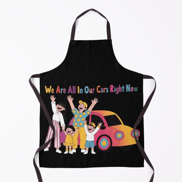 Item preview, We Are All In Our Cars Right Now — Colorful Animated Family Road Trip Design | Funny Kids Car Quote Illustration Tee designed and sold by Yasmine Mohammed.