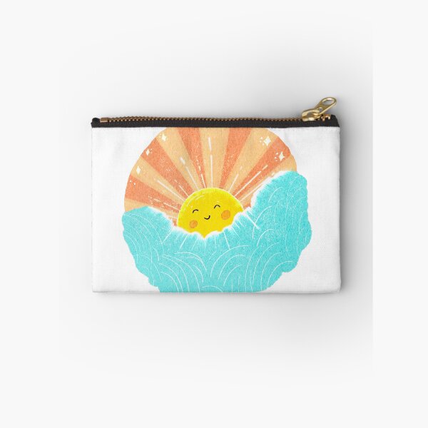 Item preview, Happy sun and cloud kawaii illustration, hand drawn art designed and sold by Pixel & Petal Co..