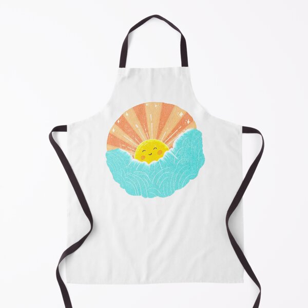 Item preview, Happy sun and cloud kawaii illustration, hand drawn art designed and sold by Pixel & Petal Co..
