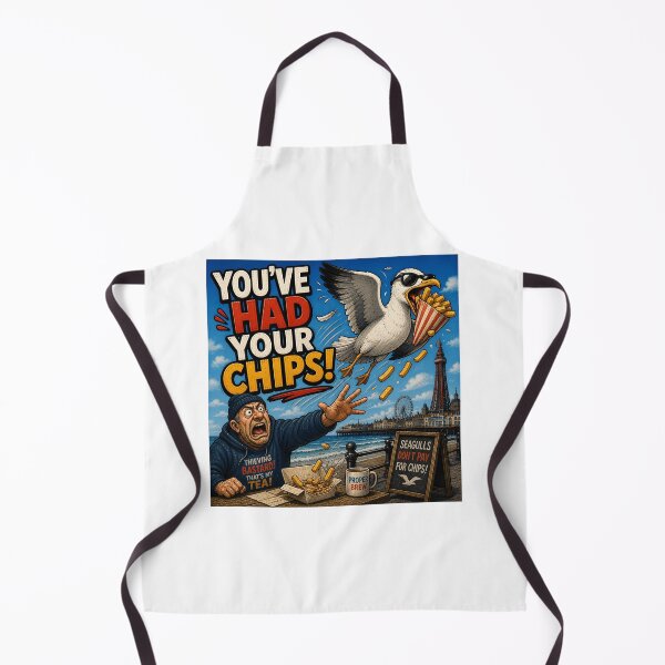 Item preview, You've Had Your Chips Funny Seagull Seaside Design designed and sold by Hornace88studio.