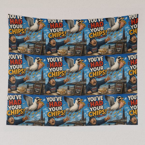 Item preview, You've Had Your Chips Funny Seagull Seaside Design designed and sold by Hornace88studio .