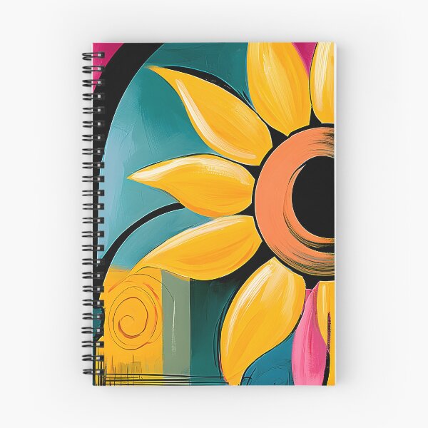 Item preview, Sunflower in Motion - A Striking Abstract Bloom Filled with Bold Color and Radiant Energy designed and sold by OlfactoART Studio.