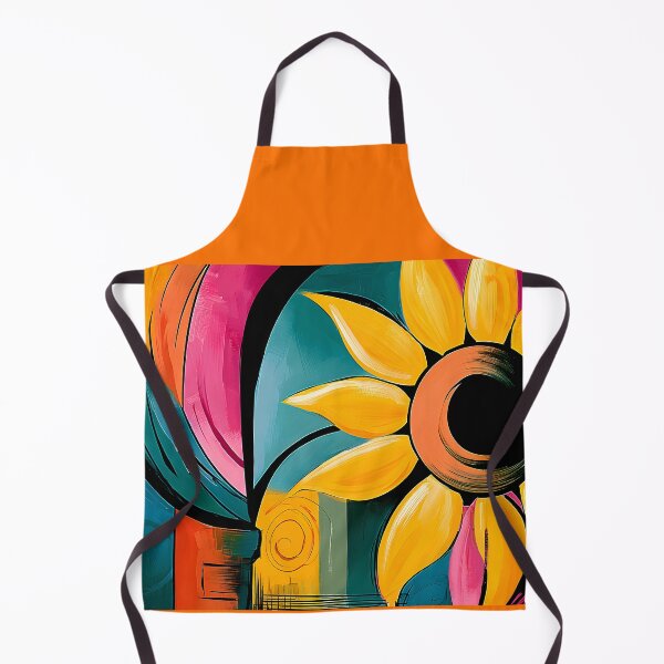 Item preview, Sunflower in Motion - A Striking Abstract Bloom Filled with Bold Color and Radiant Energy designed and sold by OlfactoART Studio.