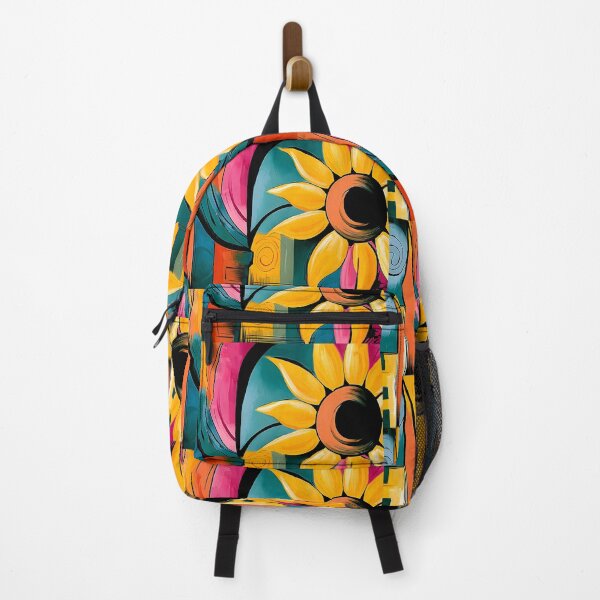 Item preview, Sunflower in Motion - A Striking Abstract Bloom Filled with Bold Color and Radiant Energy designed and sold by OlfactoART Studio.