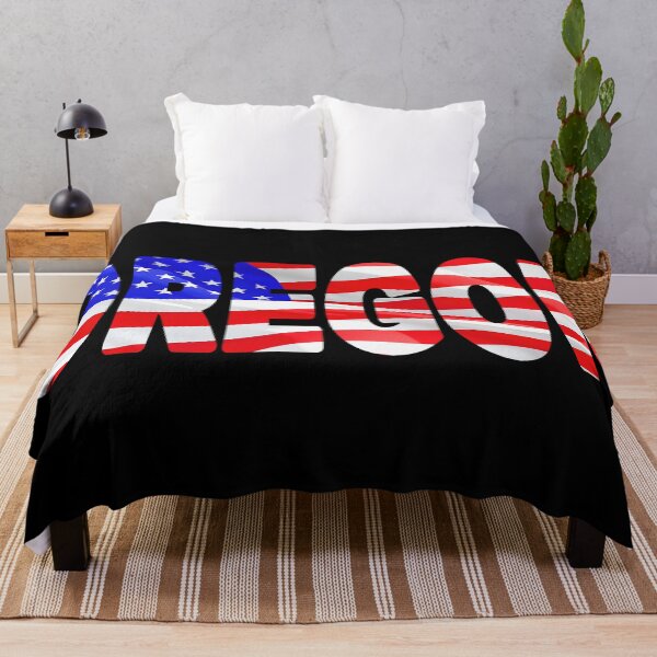 Item preview, OREGON - United States of America Red White and Blue Sticker Tee Shirt designed and sold by Adam Gormley.
