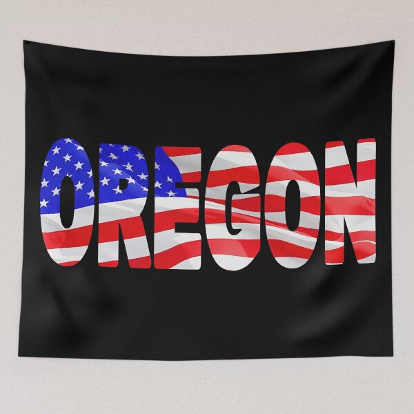 Item preview, OREGON - United States of America Red White and Blue Sticker Tee Shirt designed and sold by Adam Gormley.