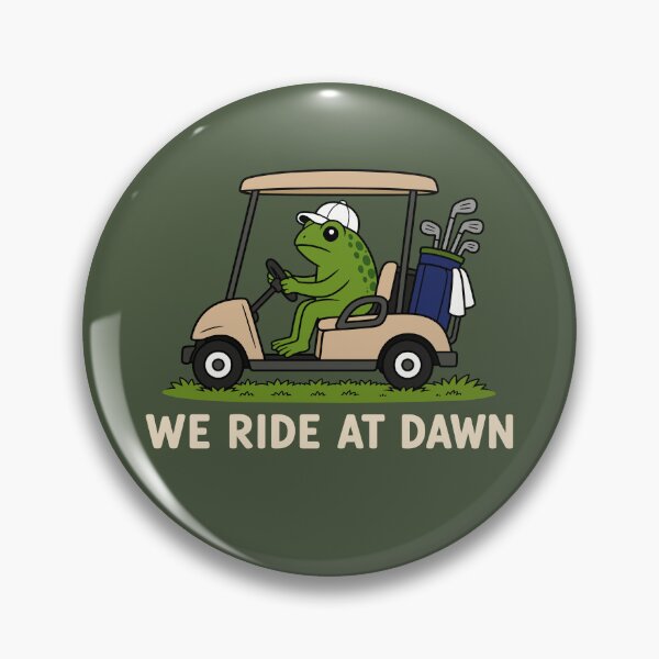 Item preview, We Ride At Dawn Golf Frog Golfing Humor designed and sold by Eh Plus Designs.