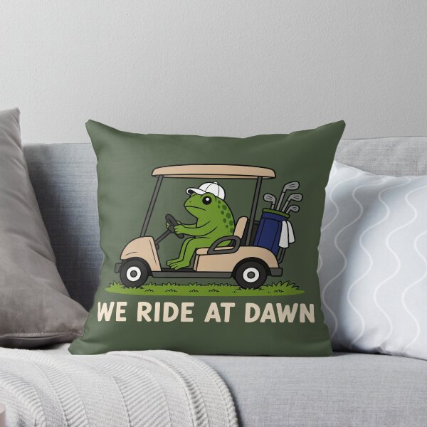 Item preview, We Ride At Dawn Golf Frog Golfing Humor designed and sold by Eh Plus Designs.