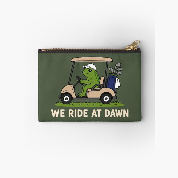 Item preview, We Ride At Dawn Golf Frog Golfing Humor designed and sold by Eh Plus Designs.