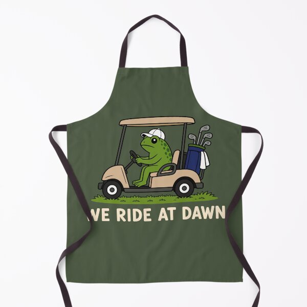 Item preview, We Ride At Dawn Golf Frog Golfing Humor designed and sold by Eh Plus Designs.