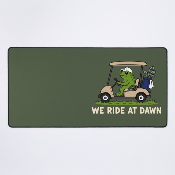 Item preview, We Ride At Dawn Golf Frog Golfing Humor designed and sold by Eh Plus Designs.