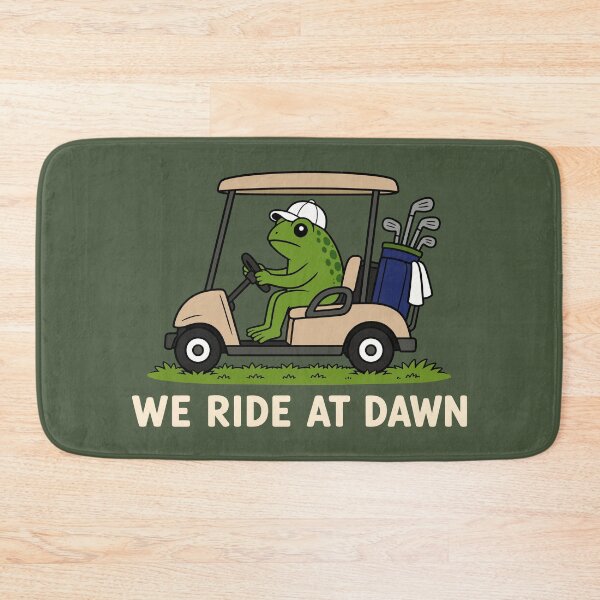 Item preview, We Ride At Dawn Golf Frog Golfing Humor designed and sold by Eh Plus Designs.