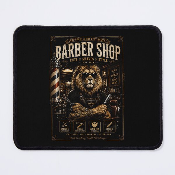 Item preview, Vintage Lion Barber Shop Classic Grooming Retro Barbershop designed and sold by Modaozushi216.