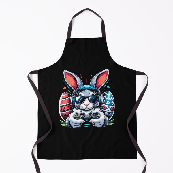 Item preview, Cool Easter Bunny Gamer With Headset and Colorful Egg Controller designed and sold by FGTV2021.