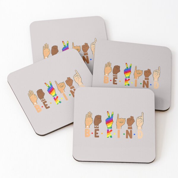Item preview, Be Kind ASL Sign Language Gay Pride Rainbow Flag LGBTQ Ally designed and sold by MabelWells.