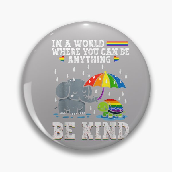 Item preview, Be Kind Elephant Rainbow Turtle Gay Pride LGBT Positive designed and sold by MabelWells.