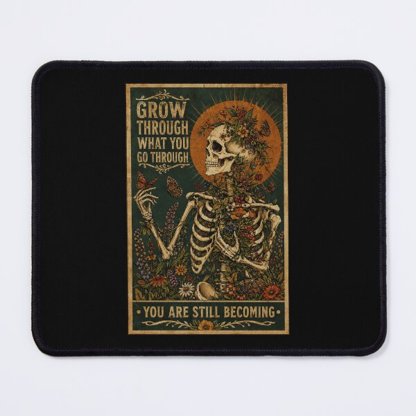 Item preview, Floral Skeleton Growth Quote Vintage Botanical Gothic designed and sold by ferminhays.