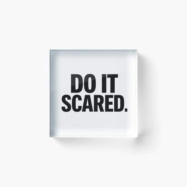 Item preview, Do It Scared Motivational Quote | Minimal Typography Design designed and sold by Lovestickerco.