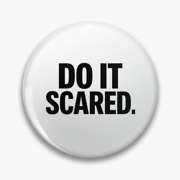 Item preview, Do It Scared Motivational Quote | Minimal Typography Design designed and sold by Lovestickerco.