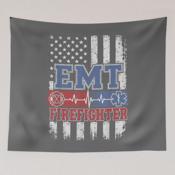 Item preview, National EMS Week 2026 EMT Firefighter American Flag Proud designed and sold by KristineLi.