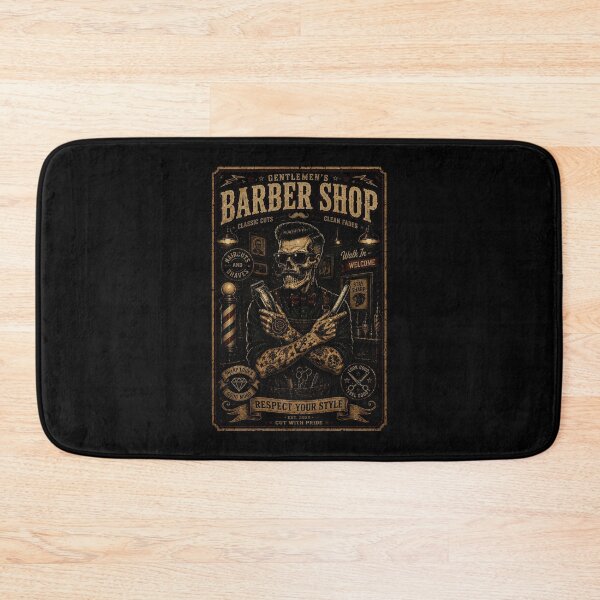 Item preview, Vintage Barber Skull With Classic Gentleman Shop designed and sold by Modaozushi216.