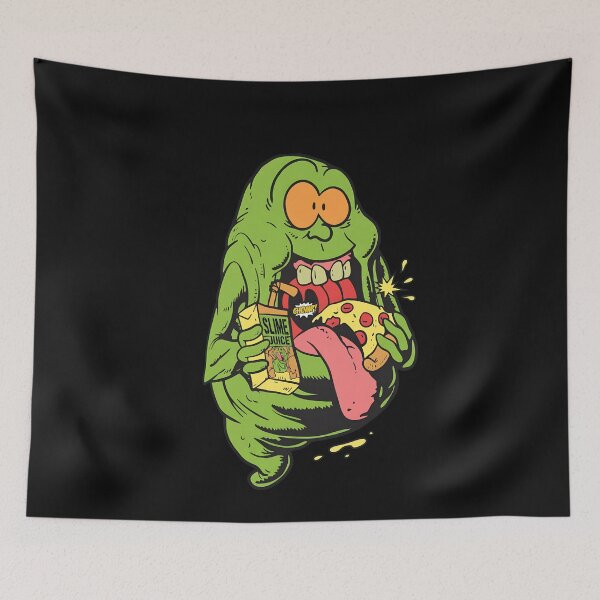 Item preview, Slime Ghost Eating Pizza Juice Box Art designed and sold by Prof4Artist.