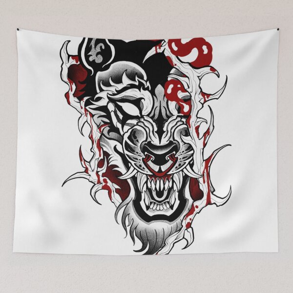 Item preview, Wolf dark art nouveau designed and sold by 7Delamancha.