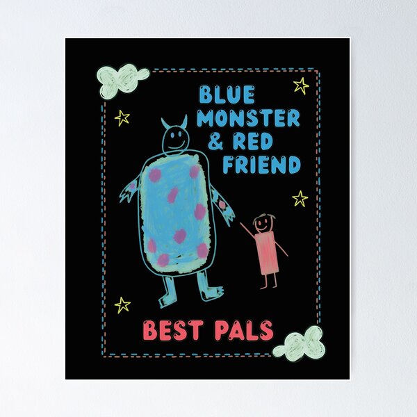 Item preview, Child's Drawing Monster Friend Holding Hand designed and sold by Prof4Artist.
