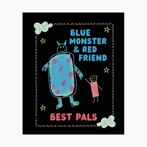 Item preview, Child's Drawing Monster Friend Holding Hand designed and sold by Prof4Artist.