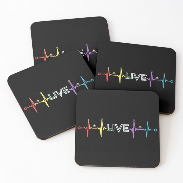 Item preview, Rainbow Heartbeat Pride Line Art Minimal designed and sold by Prof4Artist.