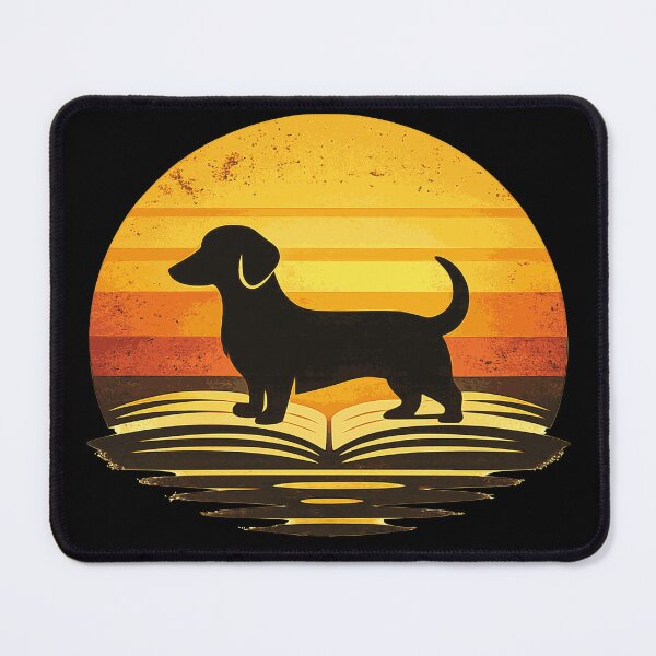 Item preview, Dachshund Book Lover Sunset designed and sold by Corvoria.