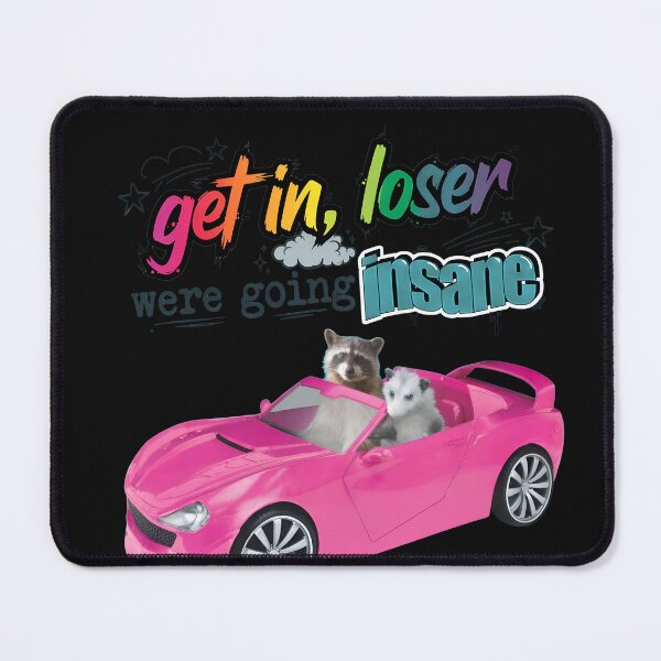 Item preview, Get In Loser Insane Raccoon Opossum Car Tee designed and sold by Prof4Artist.