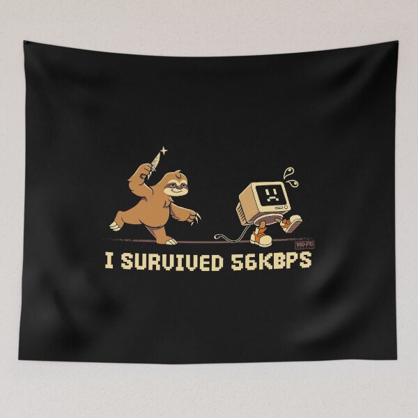 Item preview, I Survived 56 kbps designed and sold by World Domination For Cats ®.