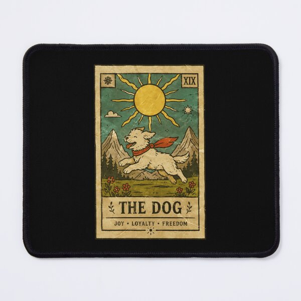 Item preview, Happy Adventure Dog Tarot Style Mountain Landscape Vintage designed and sold by ferminhays.