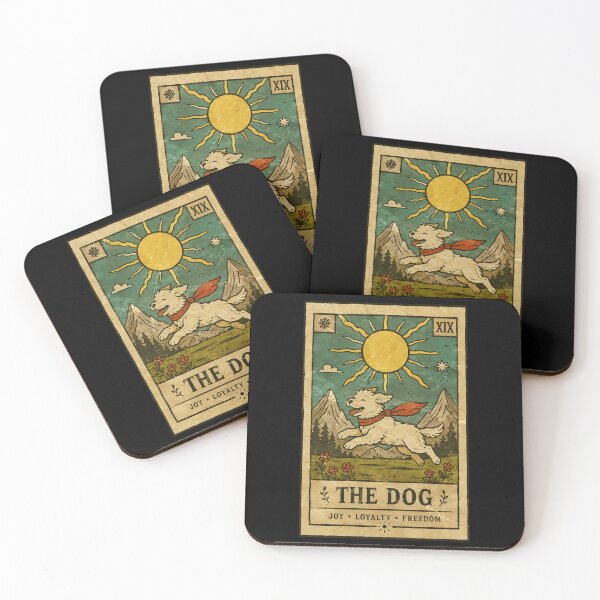 Item preview, Happy Adventure Dog Tarot Style Mountain Landscape Vintage designed and sold by ferminhays.