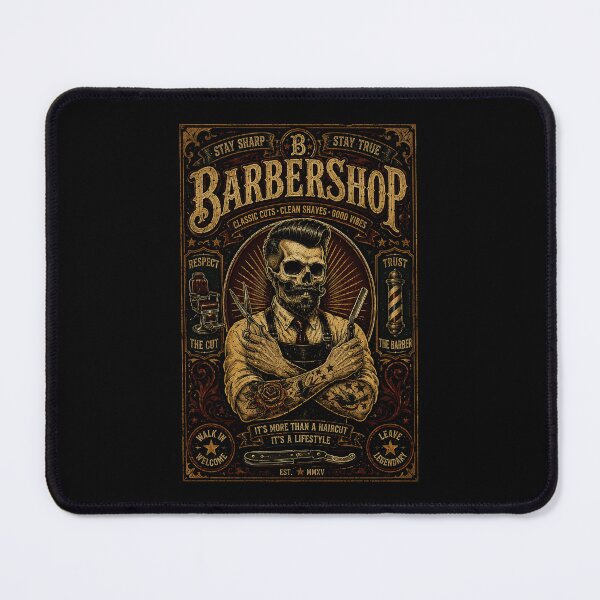 Item preview, Vintage Skull Barber Poster With Old School Grooming Style designed and sold by Modaozushi216.