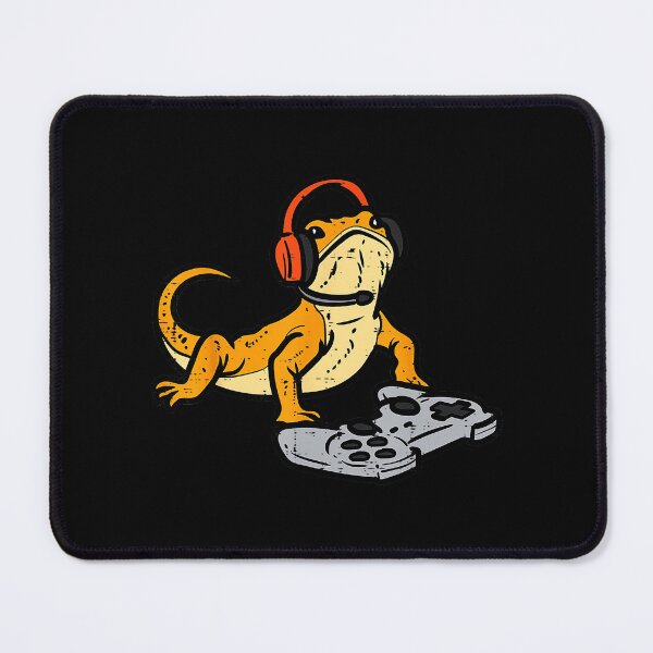 Item preview, Bearded Dragon Gamer With Headphones Funny Reptile Gaming Mood designed and sold by FGTV2021.